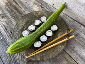 Cucumber China Jade LAH with sushi landscape scaled
