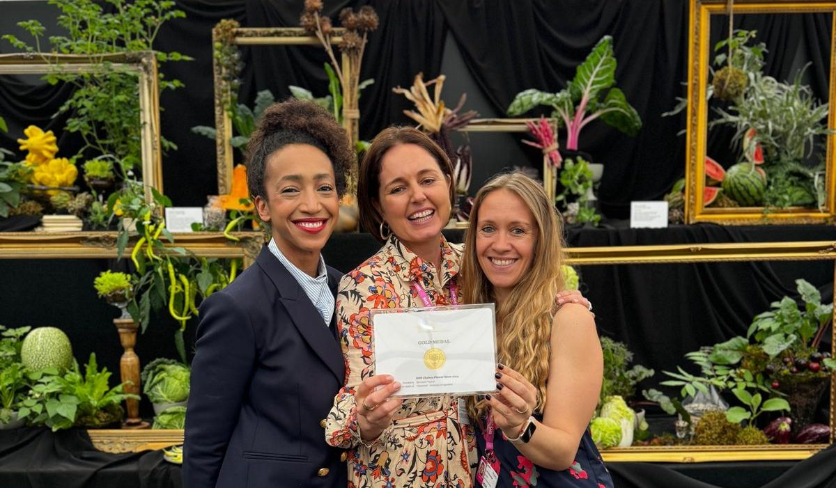 She Grows Veg at the Chelsea Flower Show! With a Gold Medal Award!