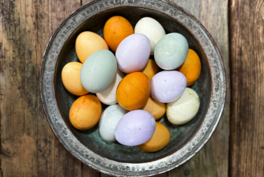 Vegetable Dyed Easter Eggs