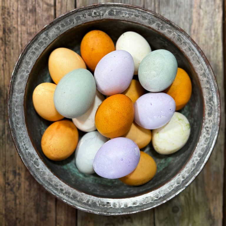 Vegetable Dyed Easter Eggs